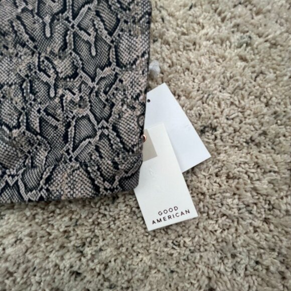 Good American Sheen Print Scoop Bra Size 5 Animal Print Design NWT - Picture 4 of 8